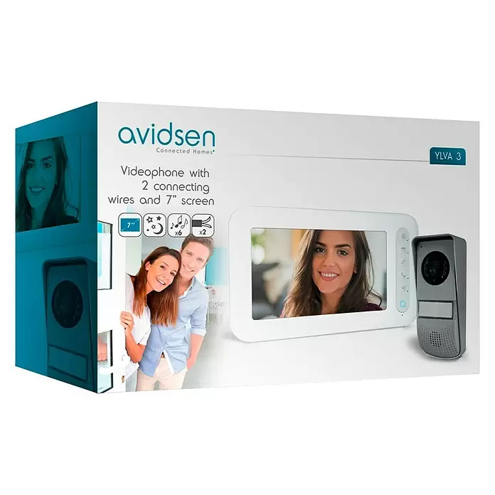 Avidsen Ylva3+ Farb-Video-Türsprechanlage - 1-Familienhaus, Bildschirmgröße: 7″ - Diagonale Ansicht