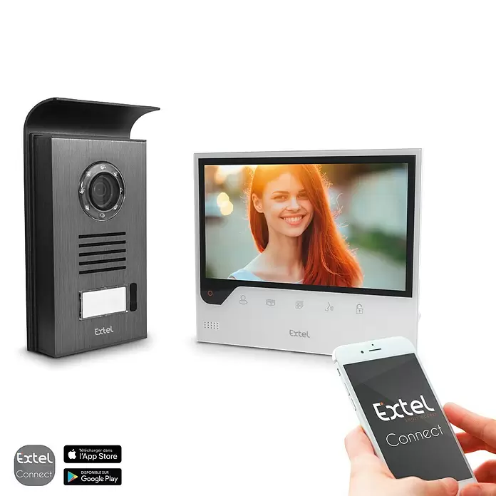 Extel Funk-Video-Türsprechanlage Connect - Drahtgebunden, 7″, 800 x 480 Pixel - Anwendungsbeispiel