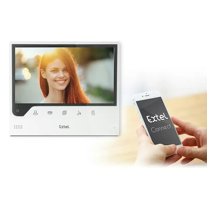 Extel Funk-Video-Türsprechanlage Connect - Drahtgebunden, 7″, 800 x 480 Pixel - Stimmungsaufnahme