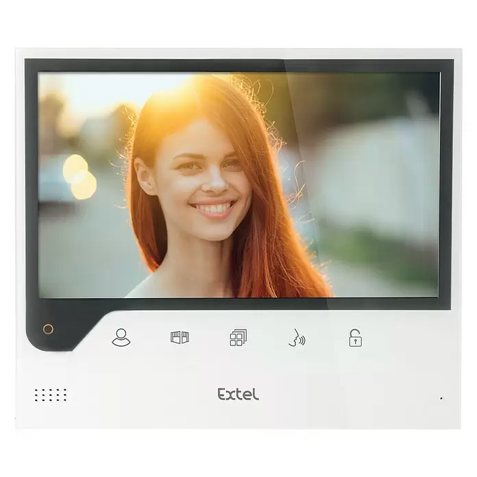 Extel Funk-Video-Türsprechanlage Connect - Drahtgebunden, 7″, 800 x 480 Pixel - Vorderansicht