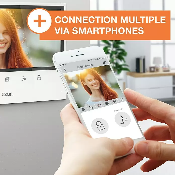 Extel Funk-Video-Türsprechanlage Connect - Drahtgebunden, 7″, 800 x 480 Pixel - Stimmungsaufnahme