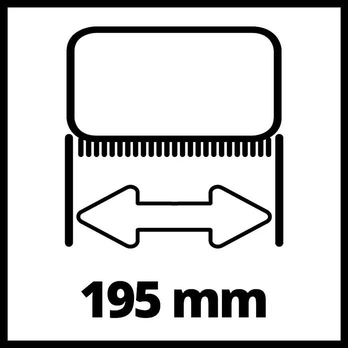 Einhell Power X-Change Fugenbürste Bürste Ultra Stein für Picobella - Arbeitsbreite: 195 mm, Metall - Skizze