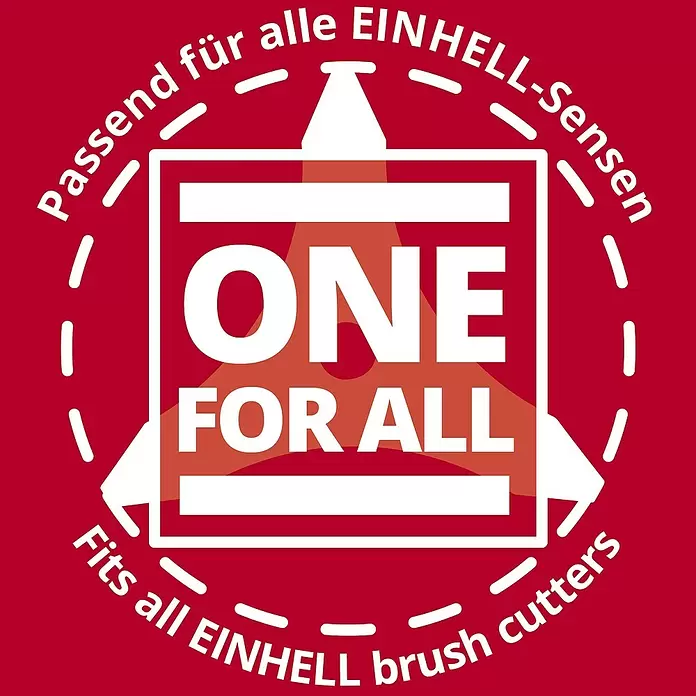 Einhell 3-Zahn-Dickichtmesser - Durchmesser: 255 mm, Höhe: 2,5 mm - Skizze