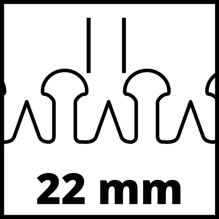 Einhell Power X-Change Akku-Heckenschere GE-CH 18/60 Li-Solo - 18 V, 5.200 mAh, Ohne Akku, Schnittlänge: 60 cm - Skizze