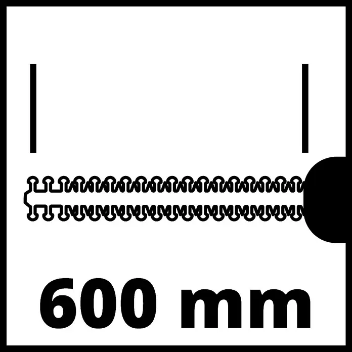 Einhell Power X-Change Akku-Heckenschere GE-CH 18/60 Li-Solo - 18 V, 5.200 mAh, Ohne Akku, Schnittlänge: 60 cm - Skizze