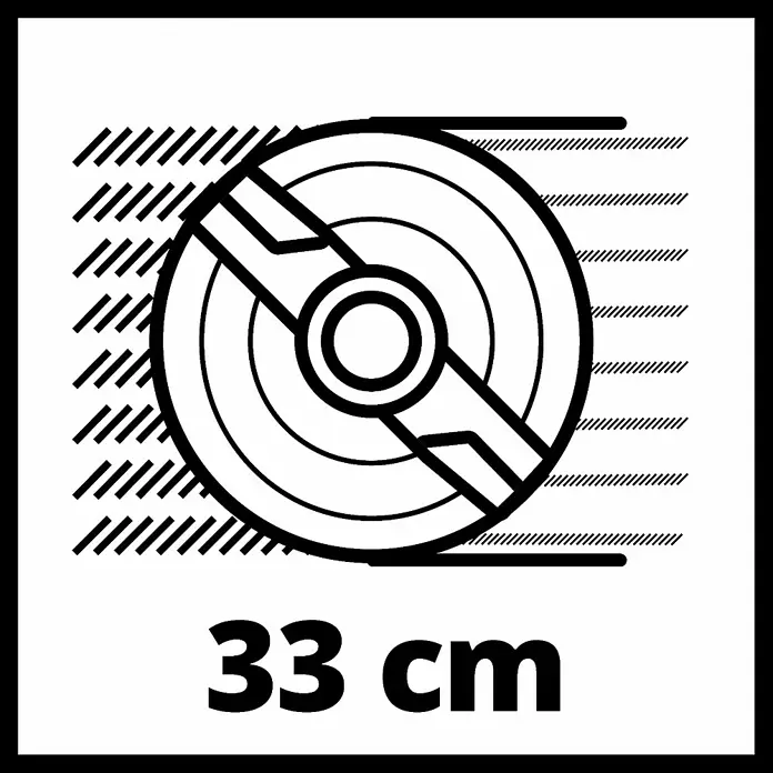 Einhell Power X-Change Akku-Rasenmäher  GE-CM 18/33 Li - 18 V, 1 Akku, 4 Ah, Schnittbreite: 33 cm - Skizze