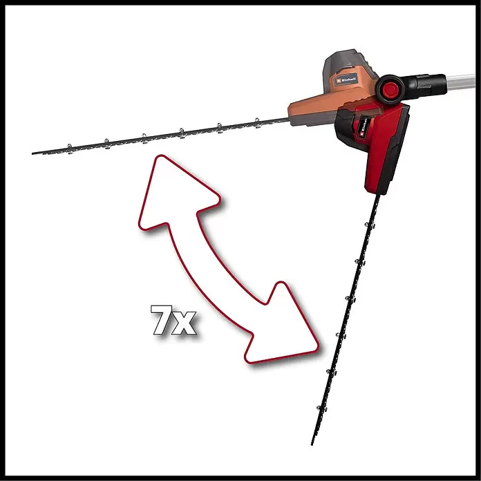 Einhell Power X-Change Akku-Heckenschere GC-HH 18/45 LI T-SO - 18 V, Li-Ionen, Ohne Akku, Schnittlänge: 41 cm - Detailaufnahme