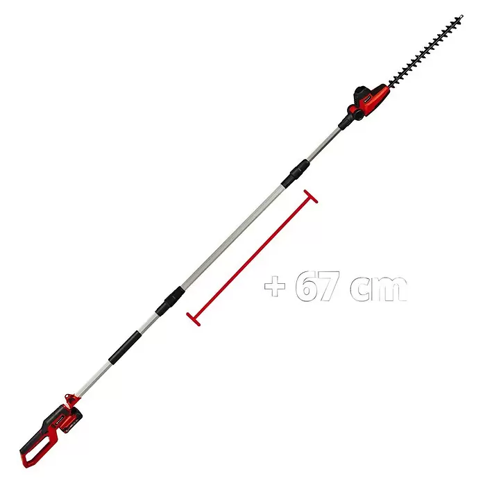 Einhell Power X-Change Akku-Heckenschere GC-HH 18/45 LI T-SO - 18 V, Li-Ionen, Ohne Akku, Schnittlänge: 41 cm - Diagonale Ansicht