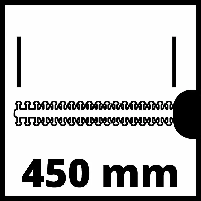 Einhell Power X-Change Akku-Heckenschere GC-HH 18/45 LI T-SO - 18 V, Li-Ionen, Ohne Akku, Schnittlänge: 41 cm - Skizze