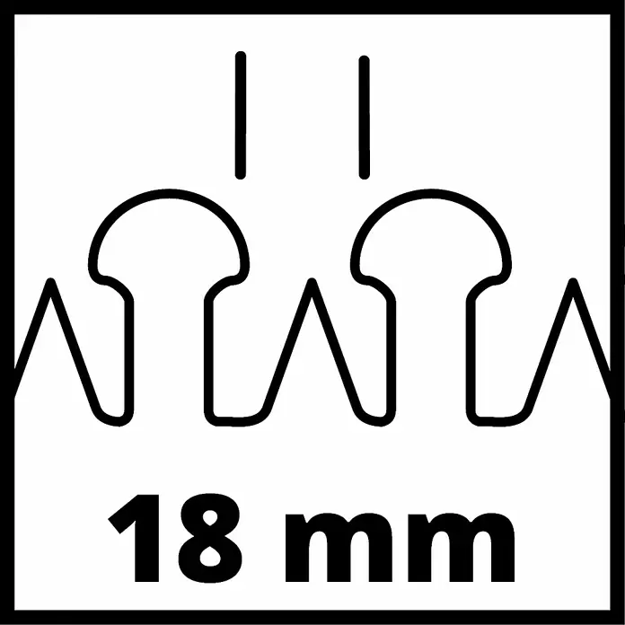 Einhell Power X-Change Akku-Heckenschere GC-HH 18/45 LI T-SO - 18 V, Li-Ionen, Ohne Akku, Schnittlänge: 41 cm - Skizze