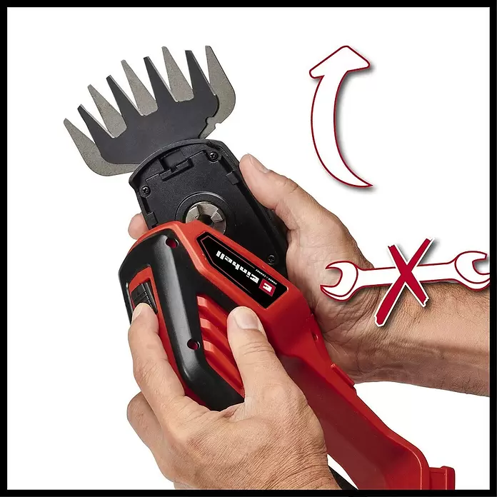 Einhell Power X-Change Akumulatorske škare za travu GE-CG 18/100 Solo - 18 V, Bez akumulatora, Širina reza: 100 mm - Detaljan prikaz