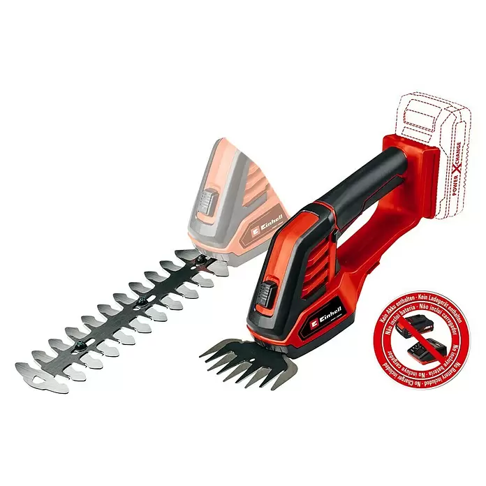 Einhell Power X-Change Accu gras- en buxusschaar GE-CG 18/100 Li-Solo - 18 V, Excl. accu - Diagonaal zicht