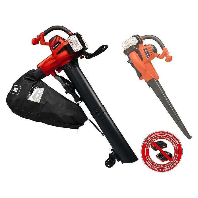Einhell Power X-Change Soplador de batería 36/230 LI E-SOLO - 2 x 18 V, Sin batería, Velocidad de soplado: 230 km/h - Vista angular
