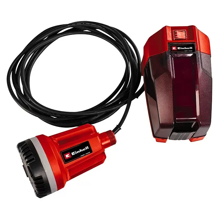 Einhell Power X-Change Aku pumpa za čistu vodu GE-PP 18 RB Li-Solo - 18 V, Bez akumulatora, Maksimalni protok: 3.000 l/h - Dijagonalni pogled