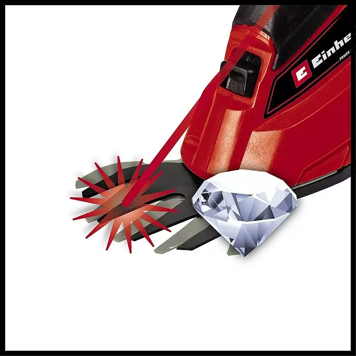 Einhell Power X-Change Akku-Grasschere GE-CG 18/1 LI-SOLO - 18 V, Ohne Akku, Schnittbreite: 100 mm - Detailaufnahme