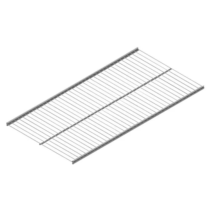 Element System Twin Balda de alambre Vario - L x An: 80 x 40 cm, Apto para: Soportes especiales Twin, Aluminio blanco - Vista angular