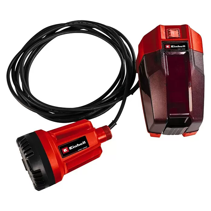 Einhell Power X-Change Akku-Klarwasserpumpe GE-SP 18 Li - 18 V, Ohne Akku, Max. Fördermenge: 5.000 l/h - Diagonale Ansicht