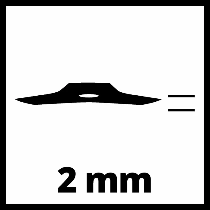 Einhell 3-Zahn-Dickichtmesser - 200 mm, Passend für: alle Einhell Sensen - Skizze