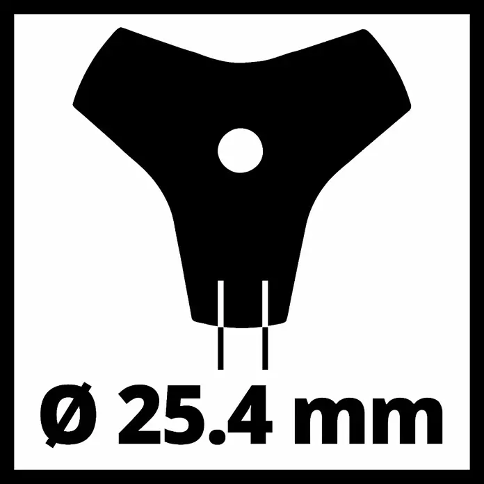 Einhell 3-Zahn-Dickichtmesser - 200 mm, Passend für: alle Einhell Sensen - Skizze