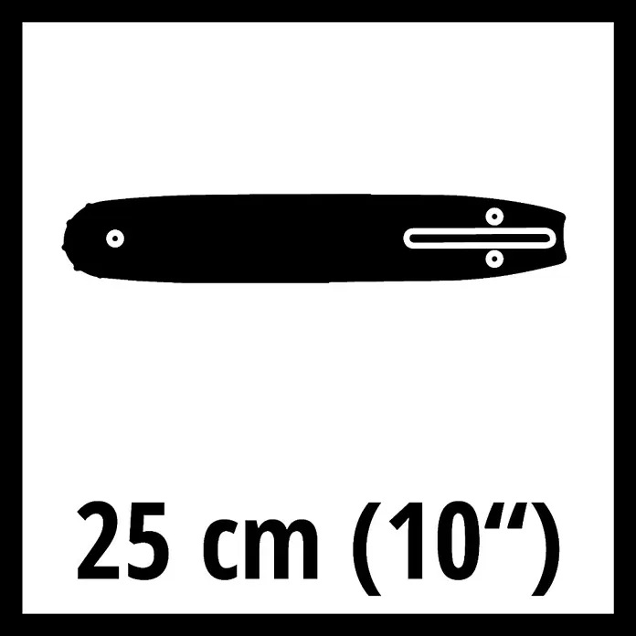 Einhell Ersatz-Schwert - Passend für: Akku-Kettensägen GC-LC 18 Li, GE-LC 18 Li, GAK-E 20 Li, AKS 18/25 Li, Länge: 25 cm - Skizze
