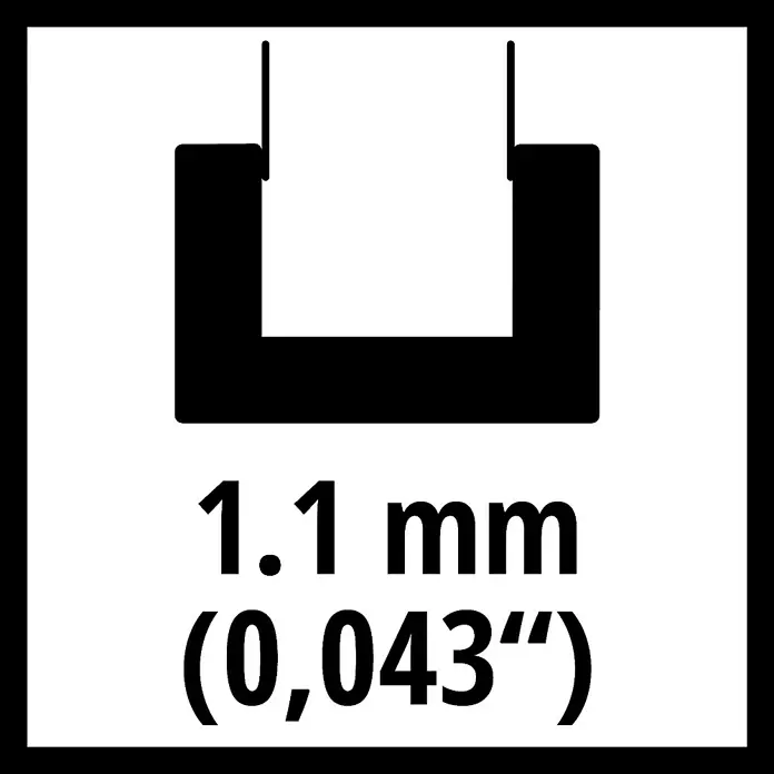 Einhell Ersatz-Schwert - Passend für: Akku-Kettensägen GC-LC 18 Li, GE-LC 18 Li, GAK-E 20 Li, AKS 18/25 Li, Länge: 25 cm - Skizze