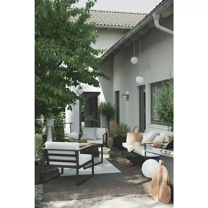 SENSUM Loungemöbel-Set - 5 -tlg., Aluminium, Schwarz - Stimmungsaufnahme