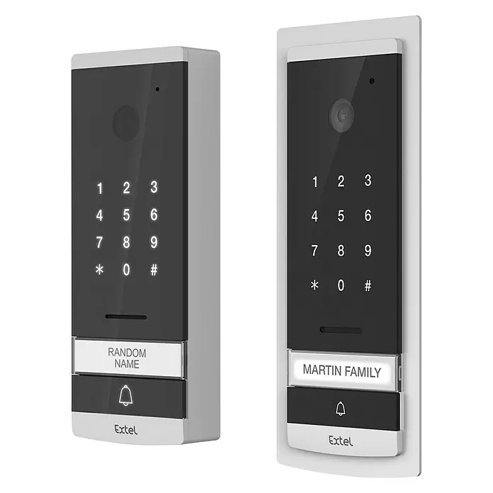 Extel Farb-Video-Türsprechanlage Code - Drahtgebunden, 7″, 1.296 x 732 Pixel - Diagonale Ansicht