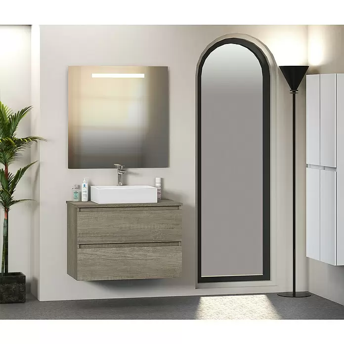 Mueble de lavabo Fons - 46 x 70 x 56 cm, Nebraska, Mate - Foto ambiente