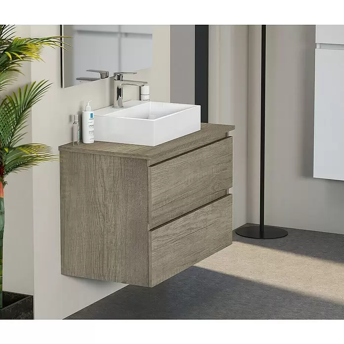 Mueble de lavabo Fons - 46 x 70 x 56 cm, Nebraska, Mate - Foto ambiente