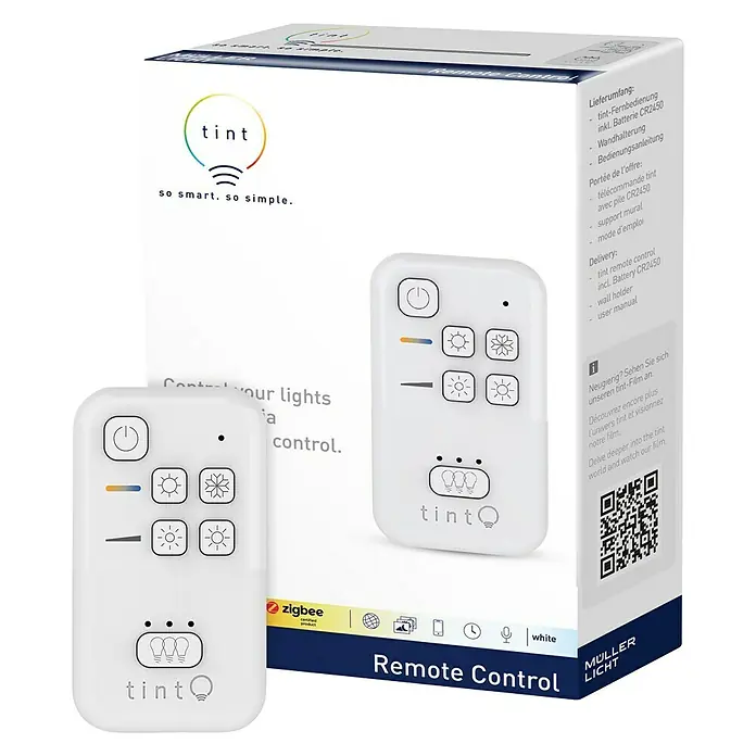 Müller-Licht Tint Fernbedienung Tint Remote Control - Passend für: tint white Produkte, Weiß - Diagonale Ansicht