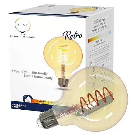 Müller-Licht Tint LED-Leuchtmittel Retro Globe