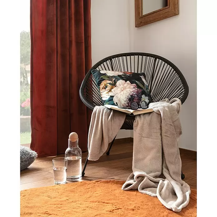 Decke Marmaris - Light Grey, 170 x 130 cm, 100 % Polyester - Stimmungsaufnahme