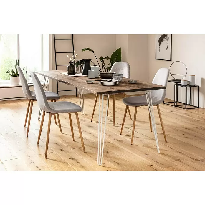 Wagner System Möbelfuß Hairpinlegs - Länge: 710 mm, Licht Grau, Stahl - Stimmungsaufnahme