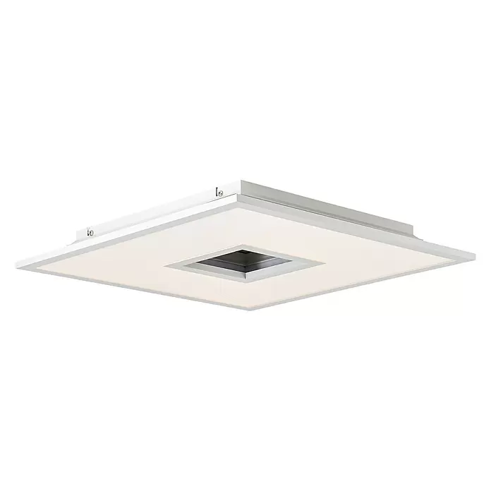 LED-Deckenleuchte Ellia - 24 W, L x B x H: 45 x 45 x 5 cm, Weiß, RGB - Diagonale Ansicht