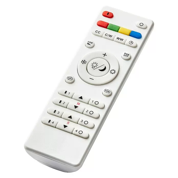 LED-Deckenleuchte Ellia - 24 W, L x B x H: 45 x 45 x 5 cm, Weiß, RGB - Diagonale Ansicht