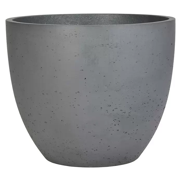 Pflanztopf Reggio - Außenmaß (Ø x H): 26 x 21 cm, Beton, Anthrazit - Vorderansicht