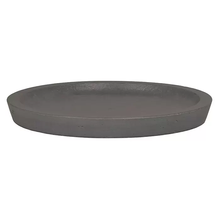 Blumentopf-Untersetzer Reggio - Max. Außendurchmesser: 36 cm, Beton, Anthrazit - Vorderansicht