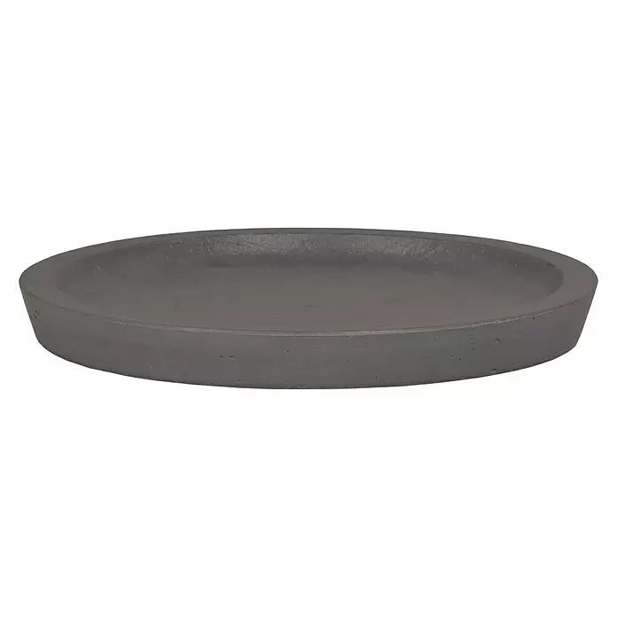 Blumentopf-Untersetzer Reggio - Max. Außendurchmesser: 25 cm, Beton, Anthrazit - Vorderansicht