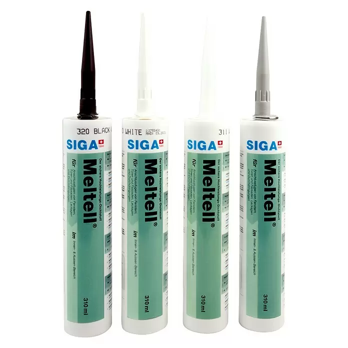 Siga Dichtmasse Meltell - 310 ml, Weiß, Strukturiert - Vorderansicht