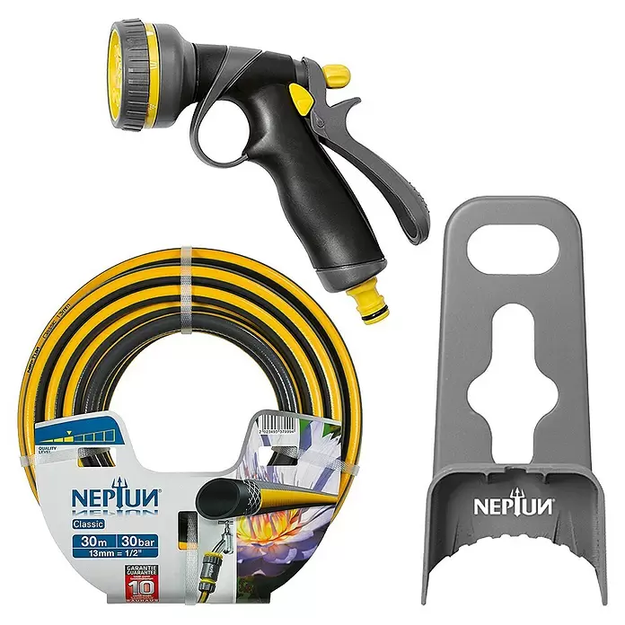 Neptun Classic Kerti tömlő - Tömlőhossz: 30 m, Tömlőátmérő: 13 mm (½″) - Szögletes nézet