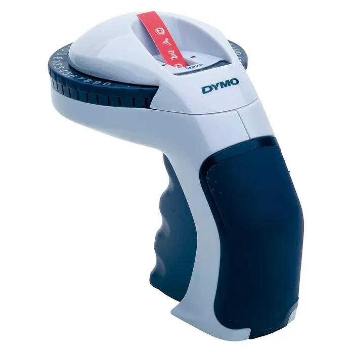 Dymo Aparato de rotulación Omega - Número máximo de caracteres: 49, Anchura máxima de cinta: 9 mm, Altura máxima de impresión: 3,7 mm - Vista angular