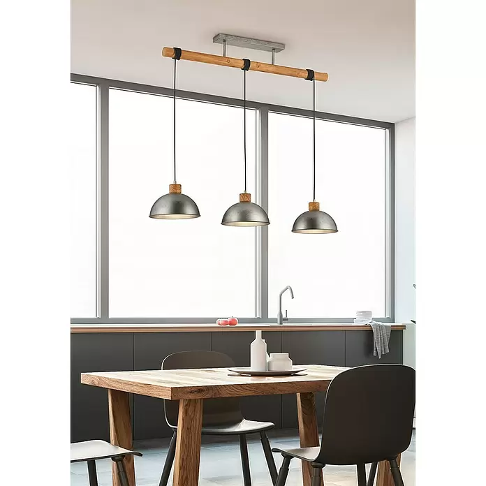 Trio Leuchten Delhi Hanglamp Delhi - 42 W, l x b x h: 25,5 x 107,5 x 215 cm, E27, 3 st. - Sfeeropname