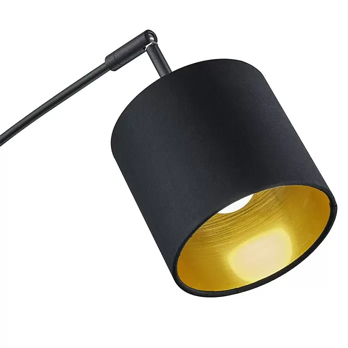 Reality Leuchten Staande lamp Tommy - 28 W, Hoogte: 200 cm, Zwart, Goud, E14 - Close-up