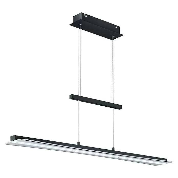 Reality Leuchten Hanglamp Smash - 132 W, l x b x h: 12 x 100 x 150 cm, Zwart - Diagonaal zicht