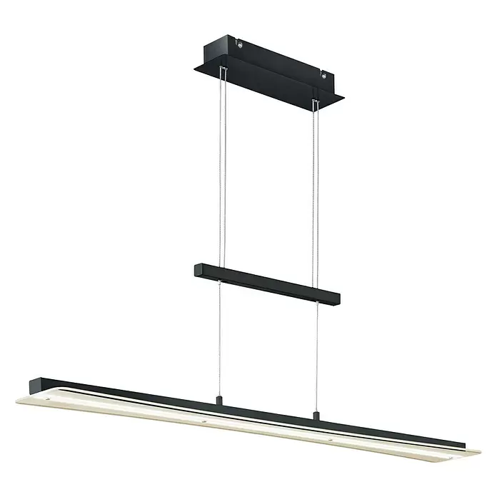 Reality Leuchten Hanglamp Smash - 132 W, l x b x h: 12 x 100 x 150 cm, Zwart - Diagonaal zicht
