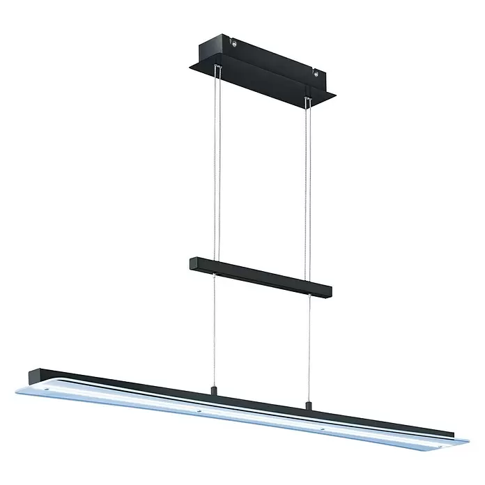 Reality Leuchten Hanglamp Smash - 132 W, l x b x h: 12 x 100 x 150 cm, Zwart - Diagonaal zicht