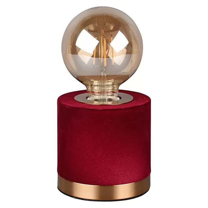Reality Leuchten Tafellamp Judy - 6 W, l x b x h: 11 x 11 x 11 cm, Rood, Goud, E27 - Vooraanzicht