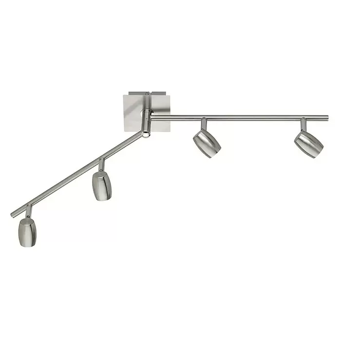 Trio Leuchten Led-plafondspot Michael - 5 W, l x b x h: 10 x 80 x 20 cm, Zilver - Zicht van beneden