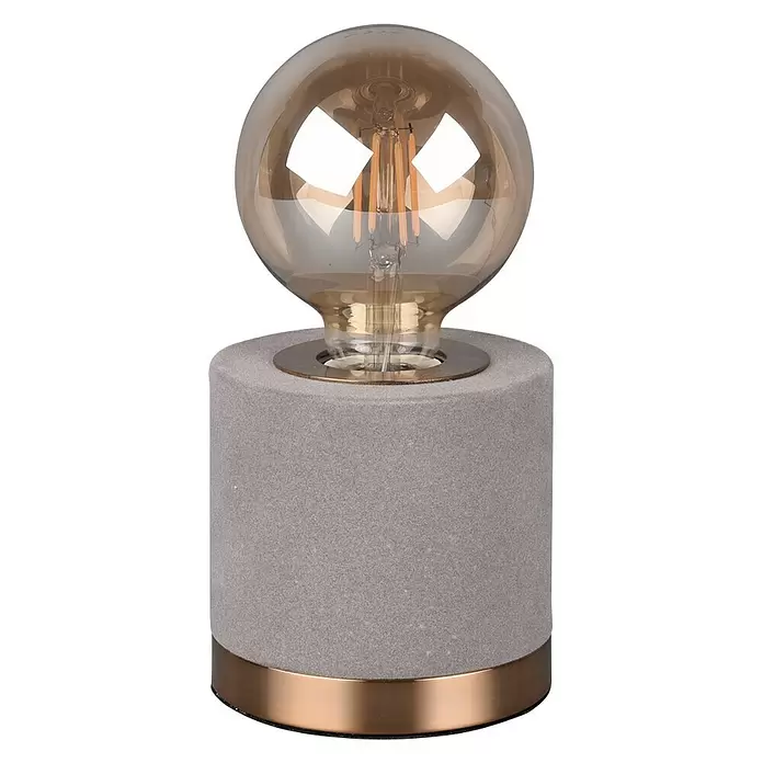 Reality Leuchten Tafellamp Judy - 6 W, l x b x h: 11 x 11 x 11 cm, Grijs, Goud, E27 - Vooraanzicht
