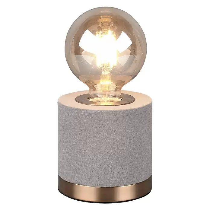 Reality Leuchten Tafellamp Judy - 6 W, l x b x h: 11 x 11 x 11 cm, Grijs, Goud, E27 - Vooraanzicht